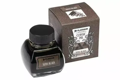 Platinum Dyestuff Classic Ink Bottle - Sepia Black /  60ml Bottle