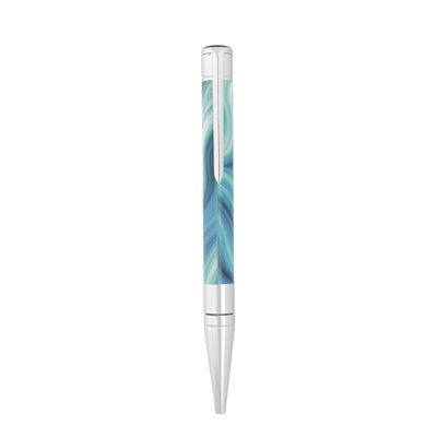 ST DUPONT   Ball Pen Initial Geode Blue/ Chrome - Limited Edition