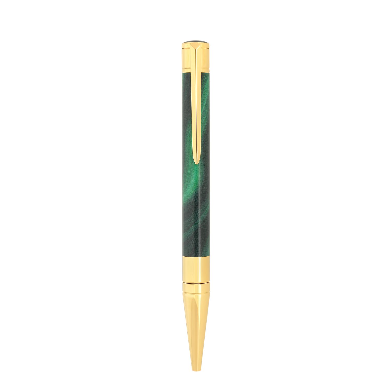 ST DUPONT   Ball Pen Initial Geode Green/ Golden  - Limited Edition