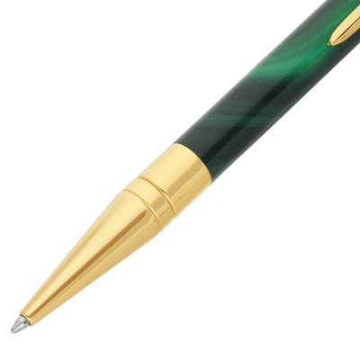 ST DUPONT   Ball Pen Initial Geode Green/ Golden  - Limited Edition