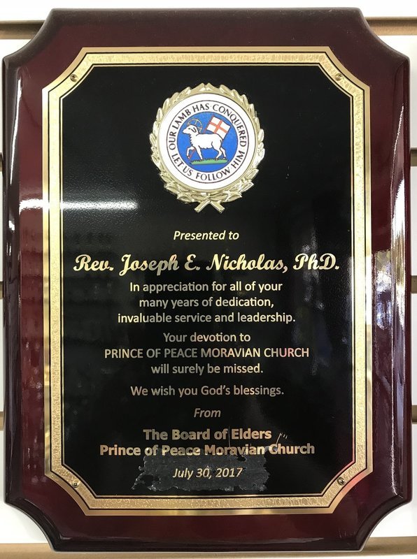 9&quot;x12&quot; Rosewood Plaque - FREE SHIPPING
