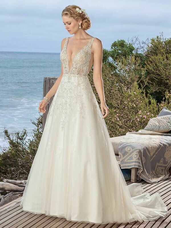 Beloved by CASABLANCA Wedding Gown- SZ 10 in Pearl