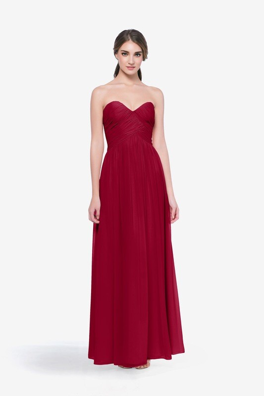 WHITELEY BRIDESMAID GOWN in RUBY - SZ 10