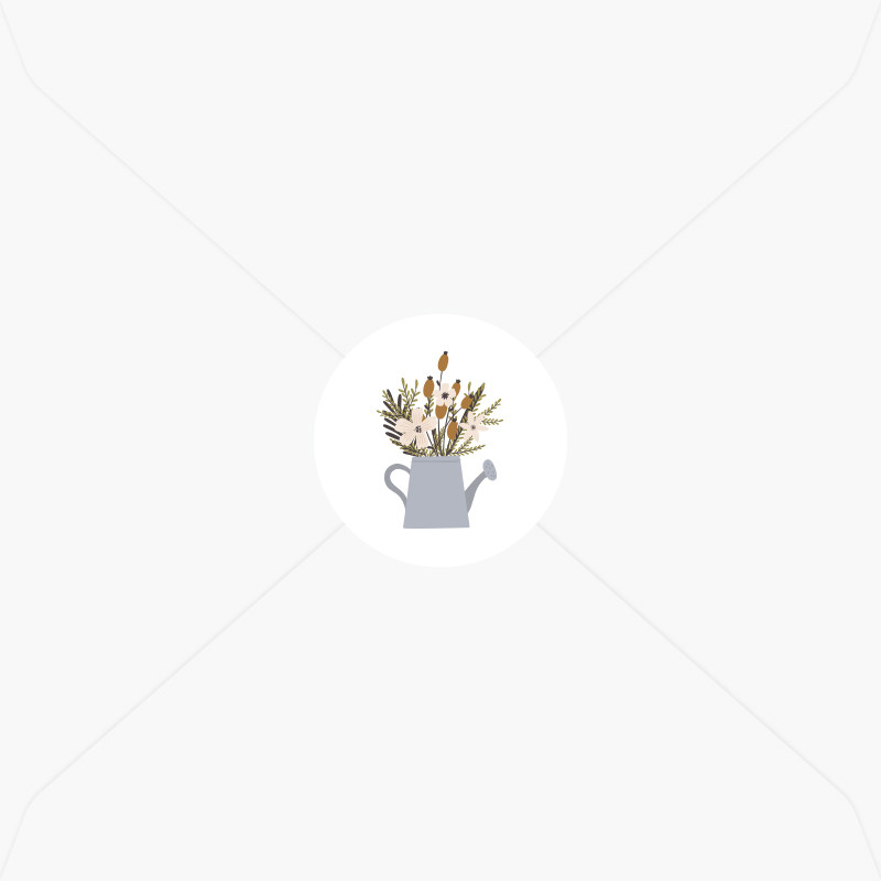 Stickers de naissance arrosoir en fleurs pour fille