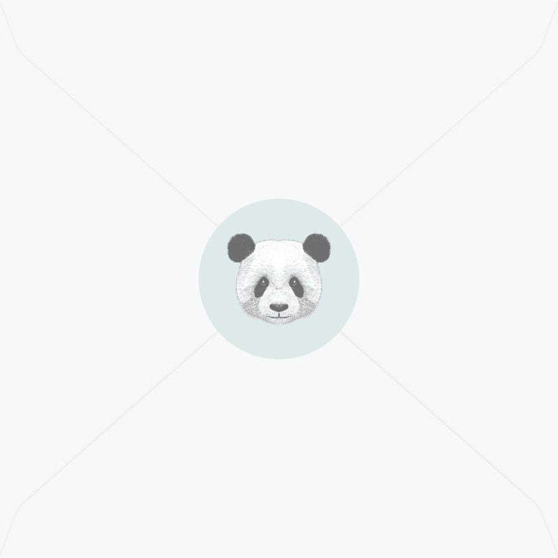 Stickers de naissance adorable panda pour garçon