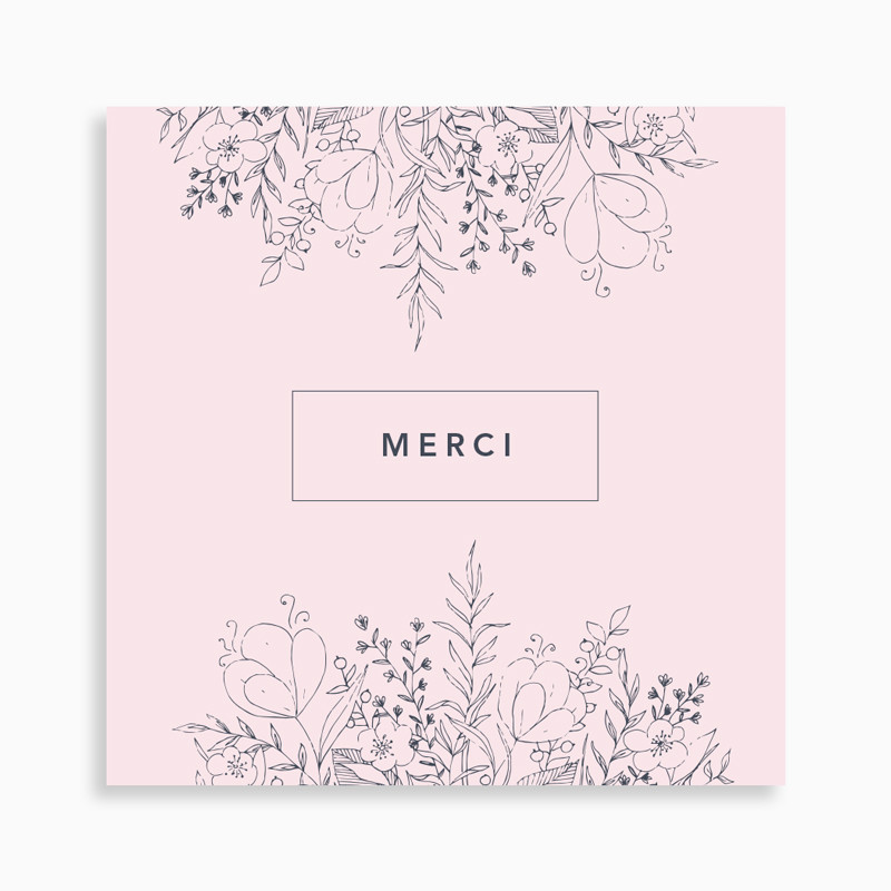 Carte de remerciement naissance saison du printemps