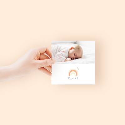 Carte de remerciement naissance pour Fille