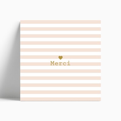 Carte de remerciement naissance marinière pour fille Carte de remerciement naissance marinière pour fille