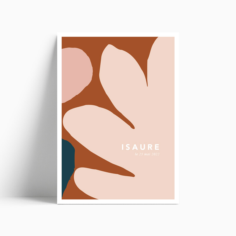 Faire-part de naissance Collage Végétal