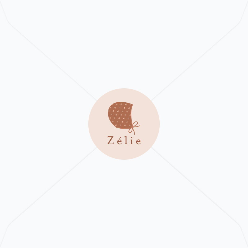 Stickers de naissance béguin pour fille, Choisissez votre mise en page: Prénom de bébé