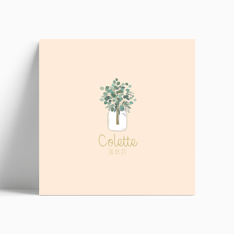Faire-part de naissance bouquet d&#39;eucalyptus