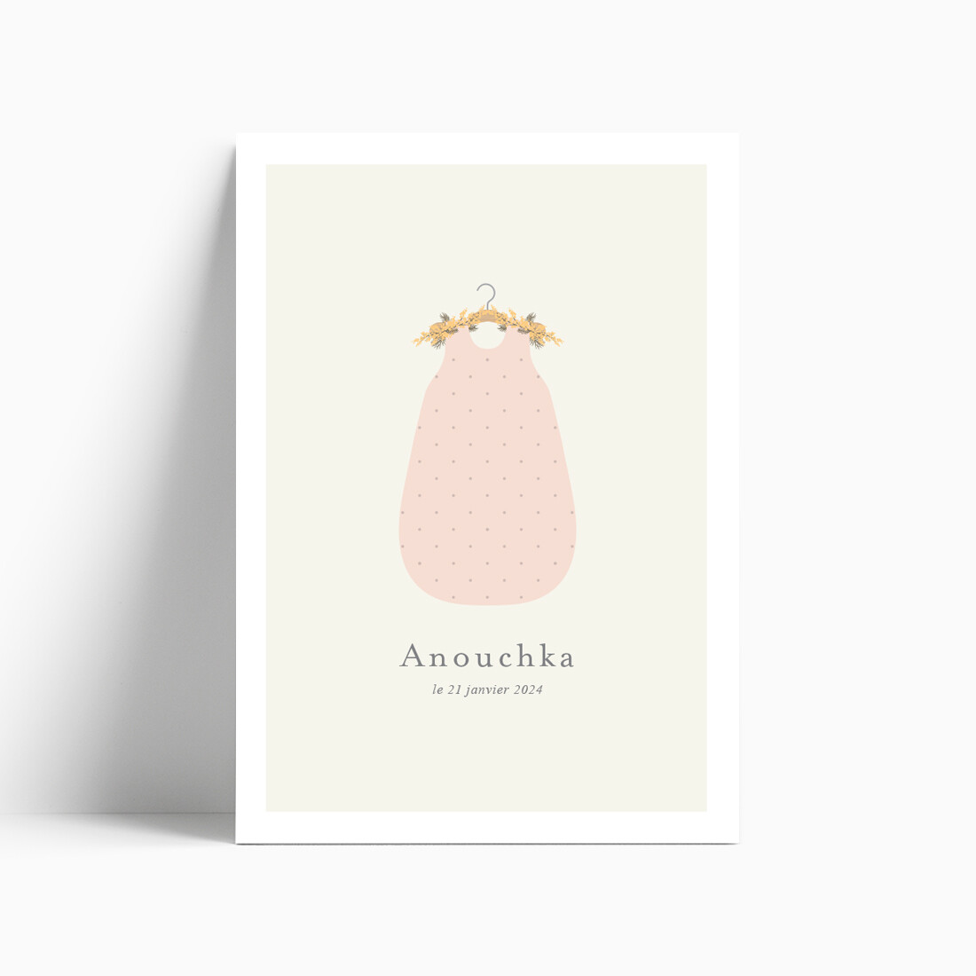 Faire-part de naissance Gigoteuse pour fille