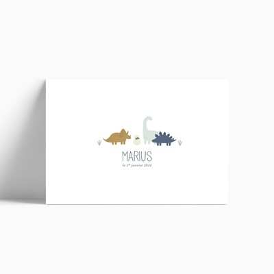 Faire-part de naissance Dinosaures (paysage) Faire-part de naissance Dinosaures (paysage)