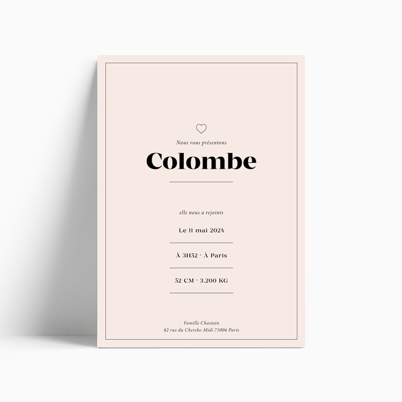 Faire-part de naissance Promesse