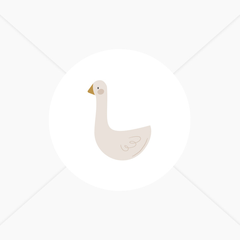 Sticker de naissance pour enveloppe Petite Oie