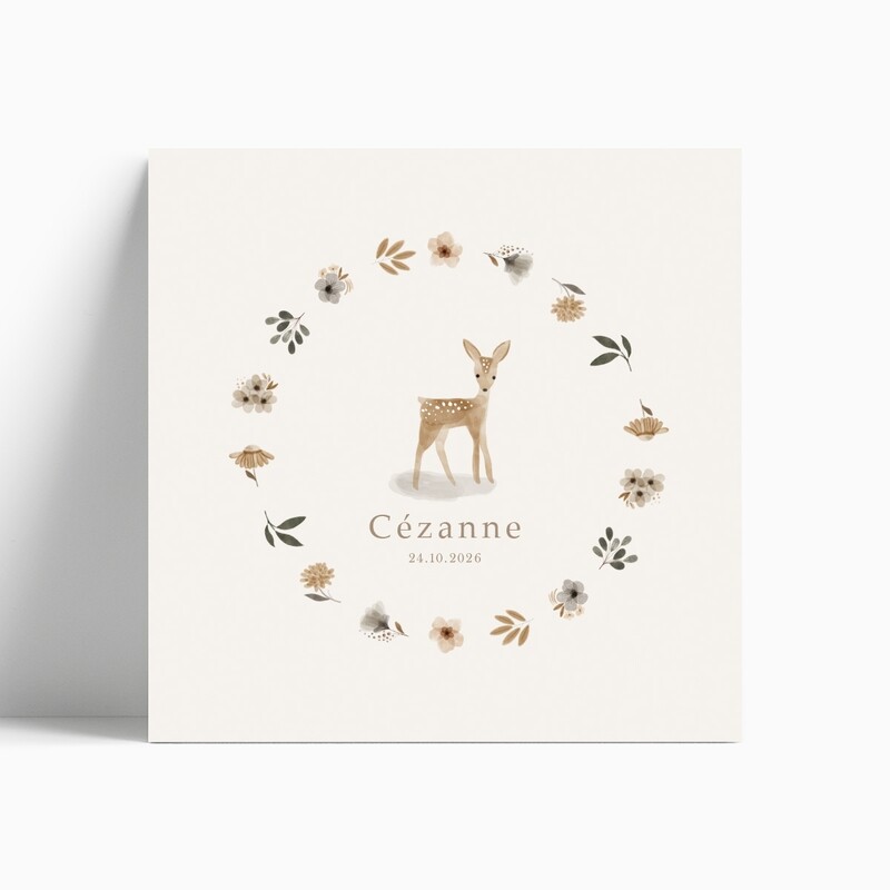 Faire-part de naissance Petit Faon