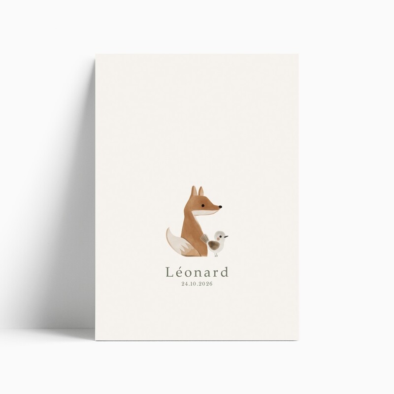 Faire-part de naissance Petit Renardeau