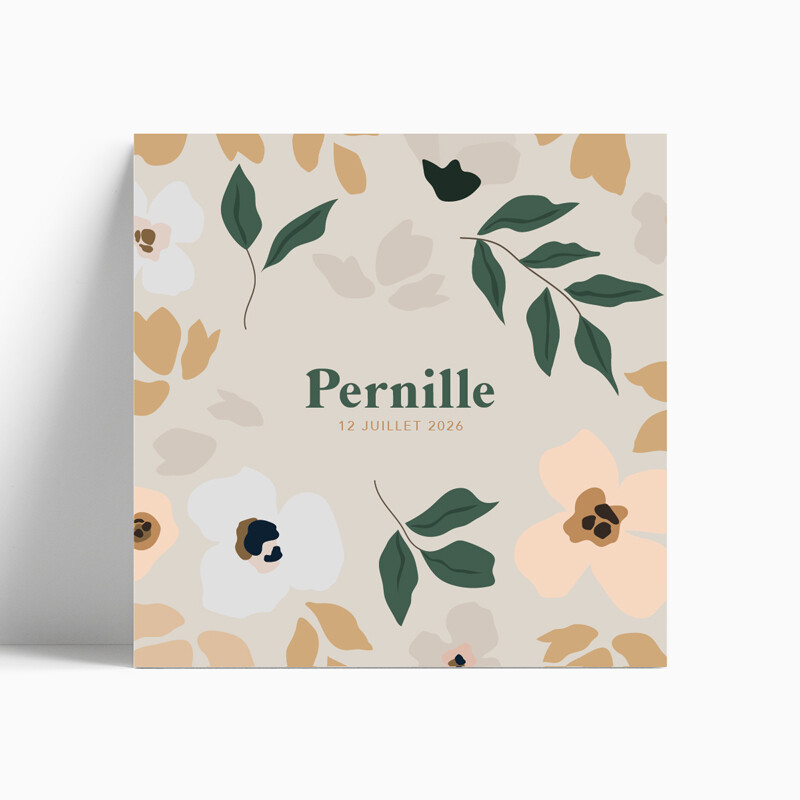 Faire-part de naissance Amour et Botanique