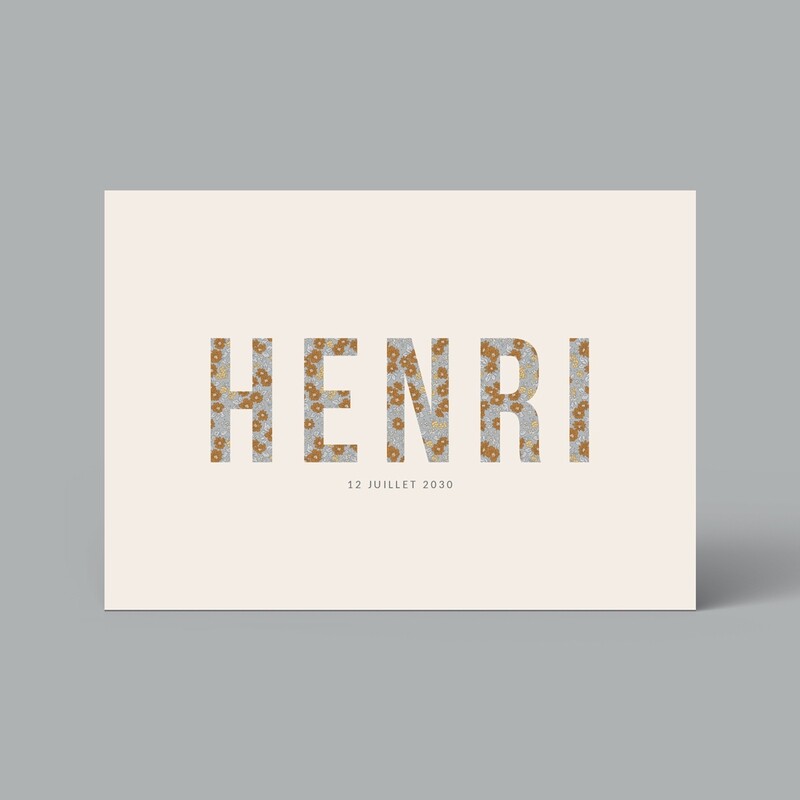 Faire-part de naissance Inspiration Liberty