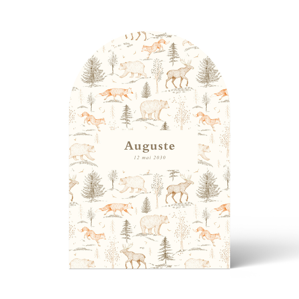 Faire-part de naissance Woodland (arche)