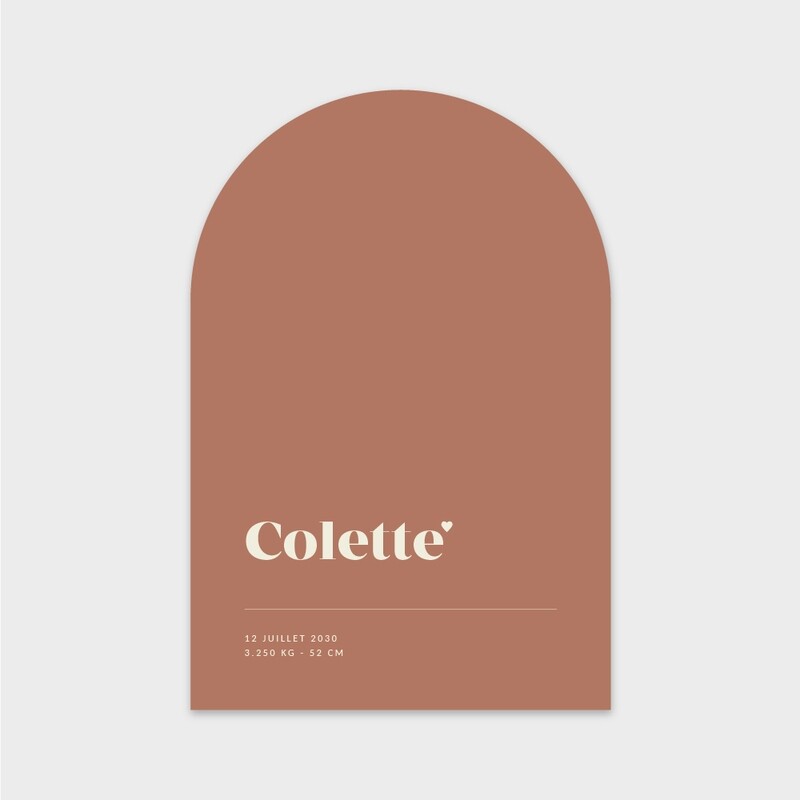 Faire-part de naissance Innocence Terracotta arche