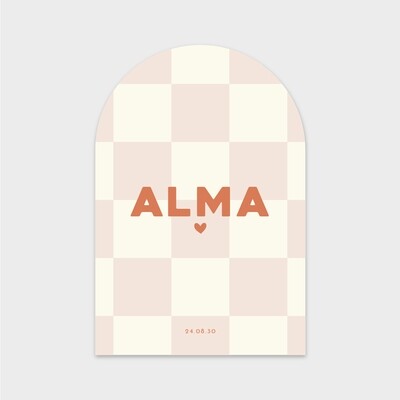Faire-part de naissance Motif Damier (arche) Faire-part de naissance Motif Damier (arche)