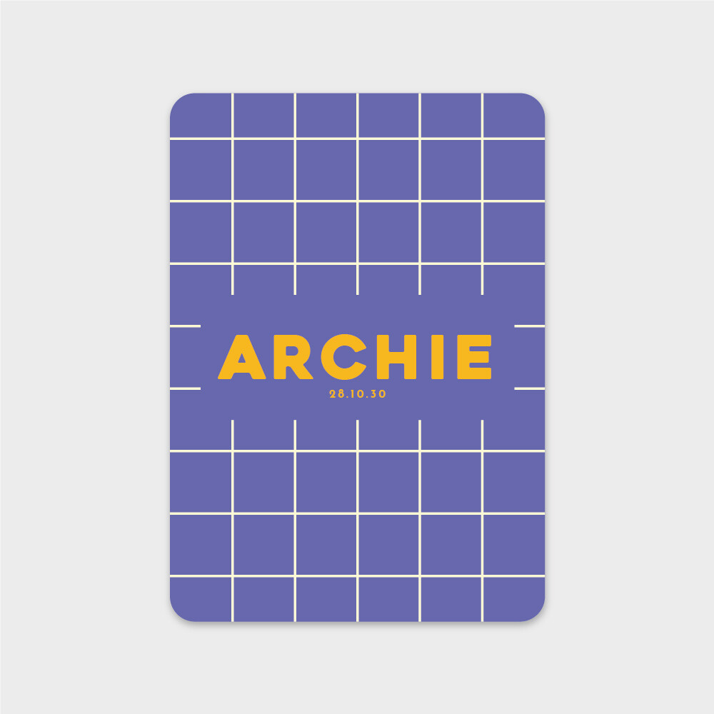 Faire-part de naissance Amour &amp; Carreaux