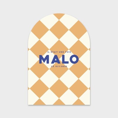 Faire-part de naissance Motif Arlequin (arche) Faire-part de naissance Motif Arlequin (arche)