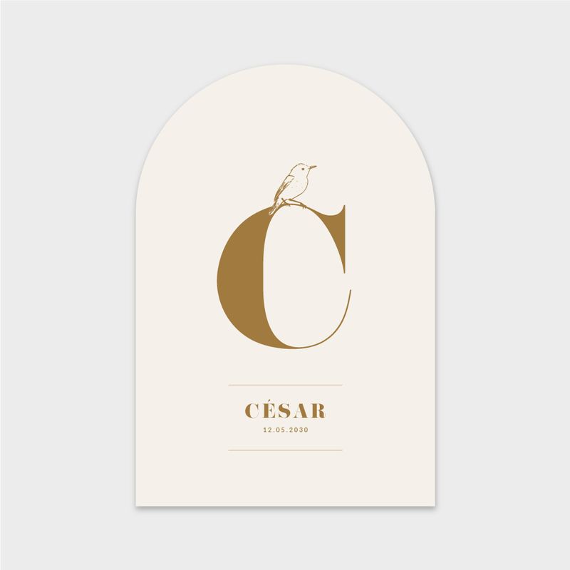 Faire-part de naissance Initiale arche