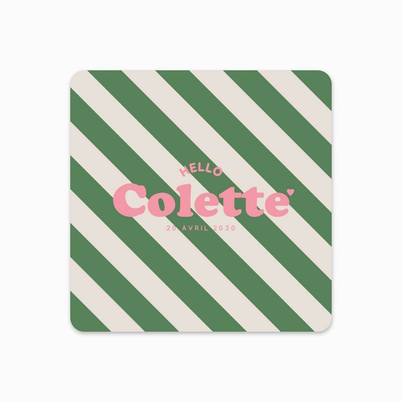 Faire-part de naissance Hello Colette !