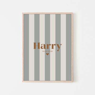 Affiche naissance à personnaliser Harry