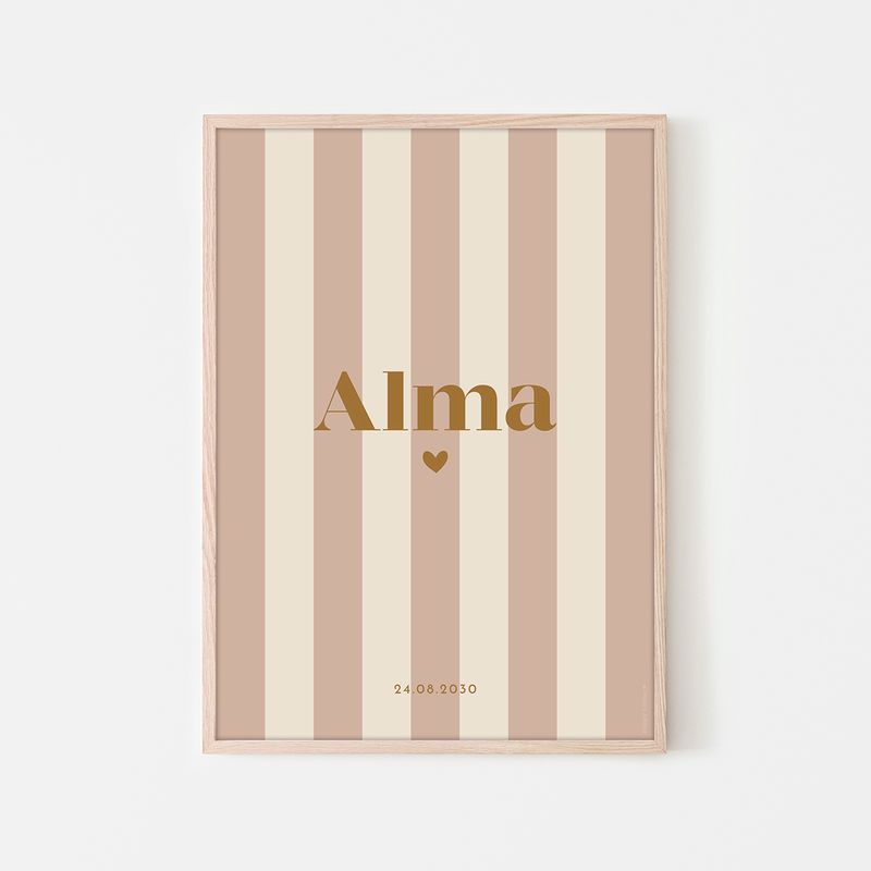 Affiche naissance à personnaliser &quot;Alma&quot;