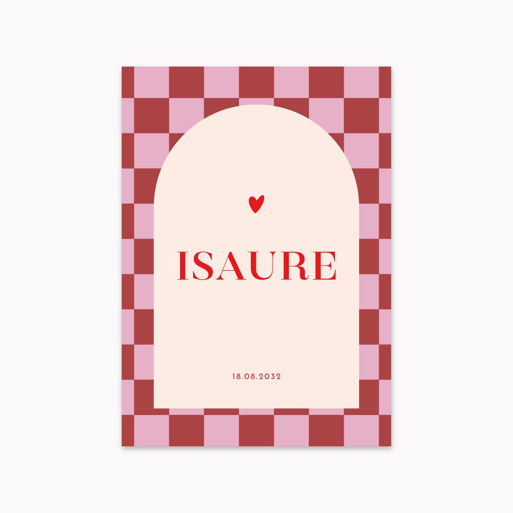 Faire-part de naissance &quot;Amour de Carreaux&quot;