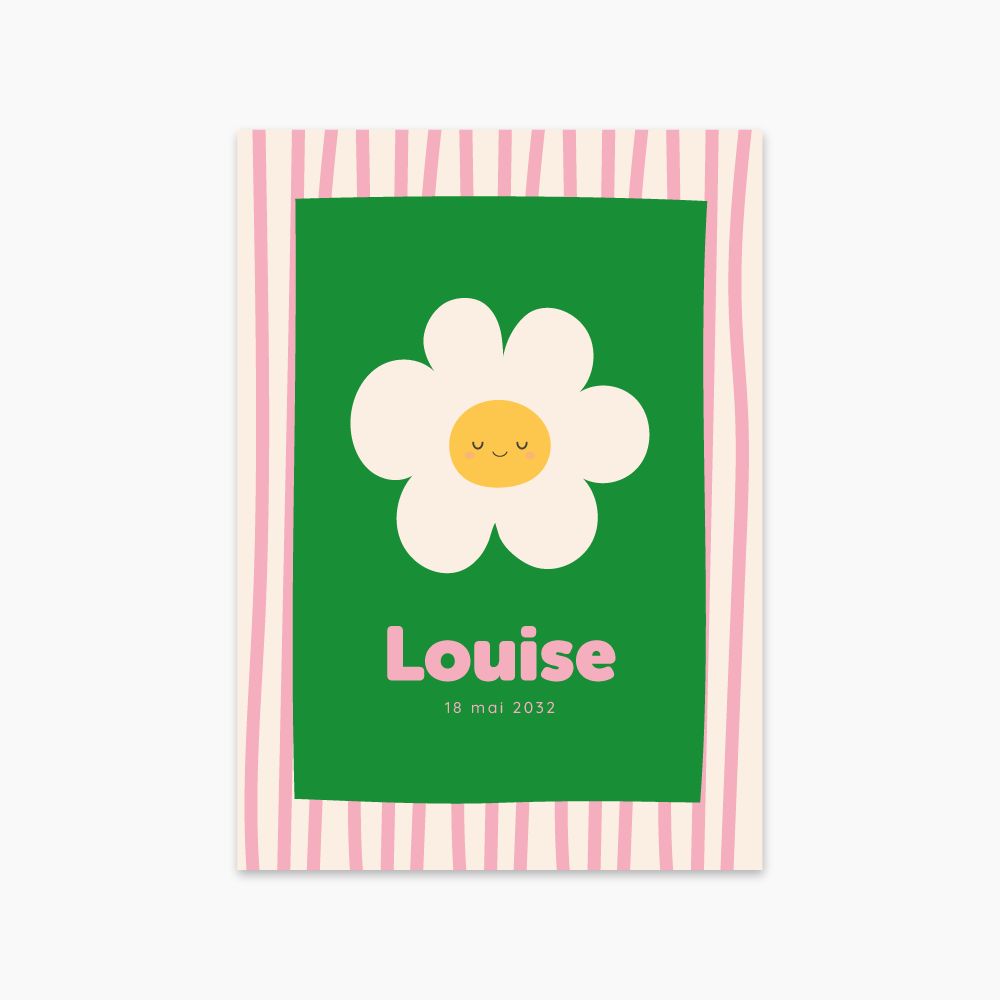 Faire-part de naissance marguerite