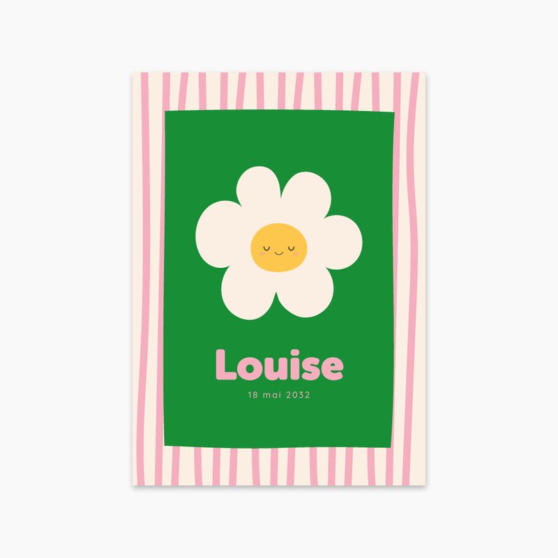 Faire-part de naissance marguerite