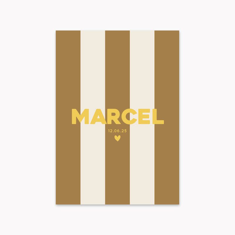 Faire-part de naissance à rayures Marcel