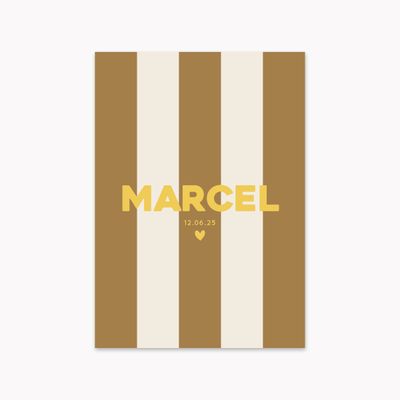 Faire-part de naissance à rayures Marcel