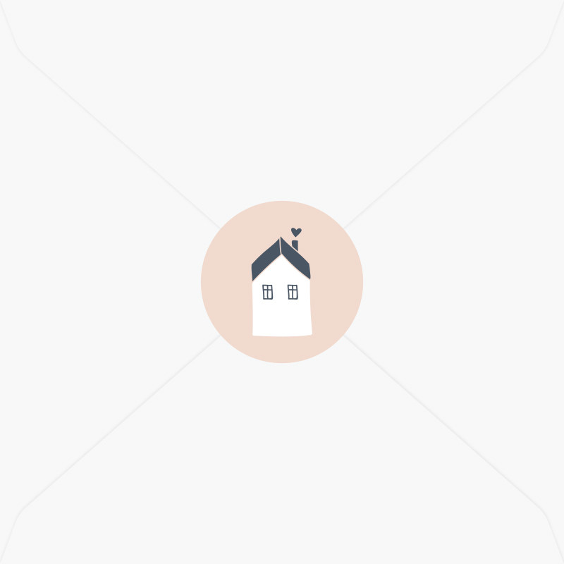 Stickers de naissance jolie maison scandinave