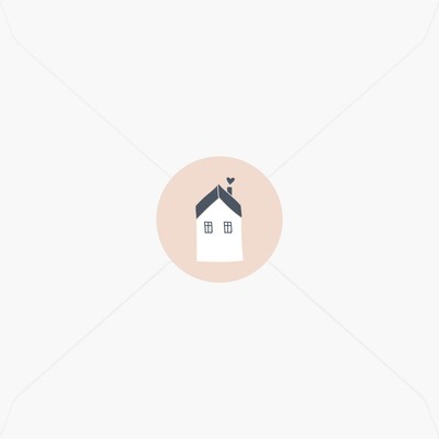 Stickers de naissance jolie maison scandinave