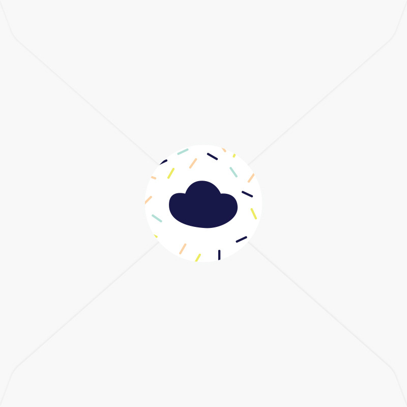 stickers naissance confettis et nuage pour fille avec prénom et date de couleur bleu