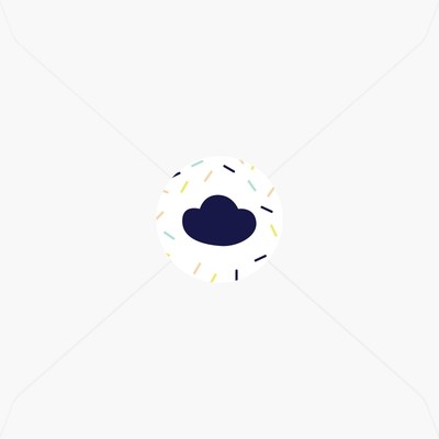 Stickers de naissance confettis et nuage