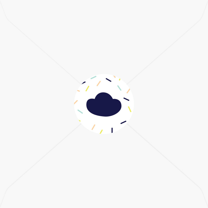 Stickers de naissance confettis et nuage, Choix du coloris: Blanc