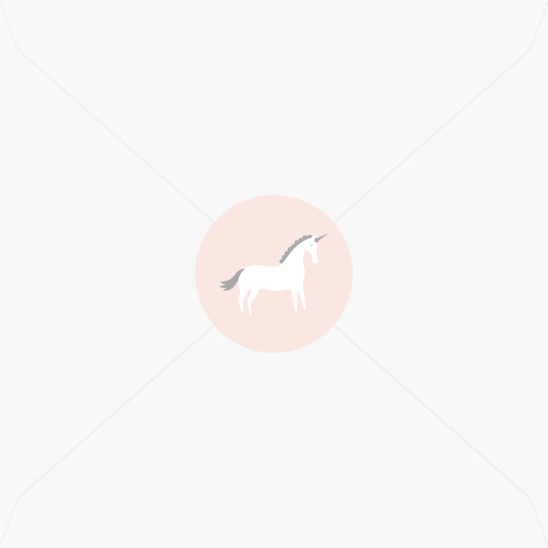 Stickers de naissance licorne pour fille