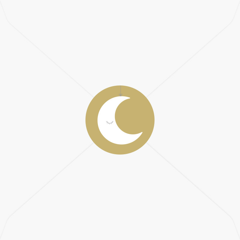 Stickers de naissance demi-lune pour garçon