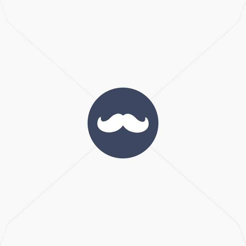 stickers naissance petite moustache pour garçon avec prénom et date de couleur bleu