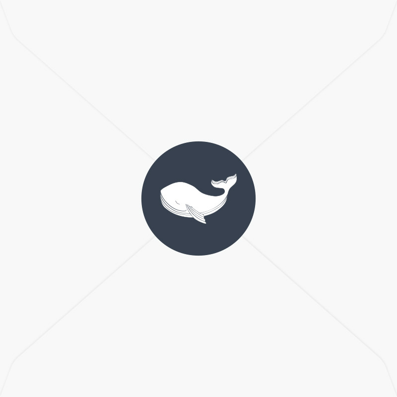 Stickers de naissance petite baleine pour garçon