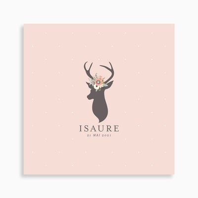 Faire-part de naissance biche bohème