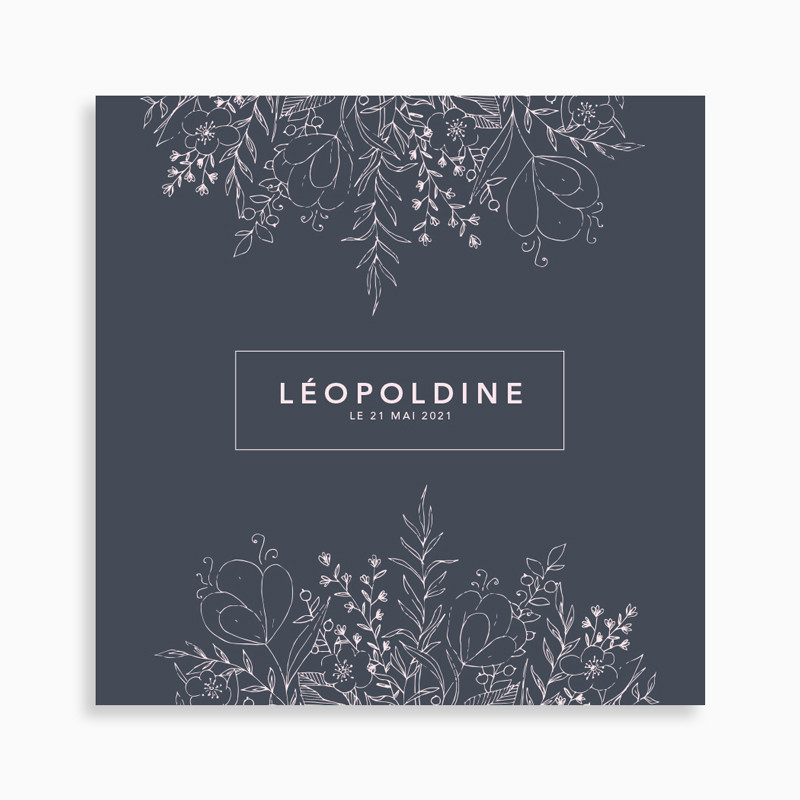 Faire-part de naissance saison du printemps pour fille