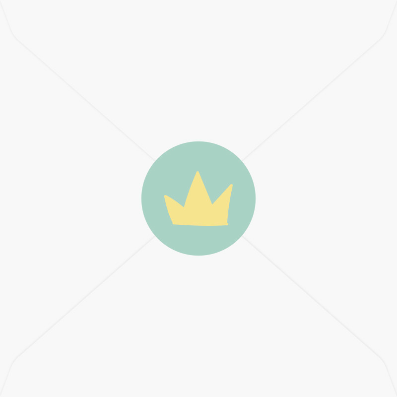 Stickers de naissance couronne pour garçon