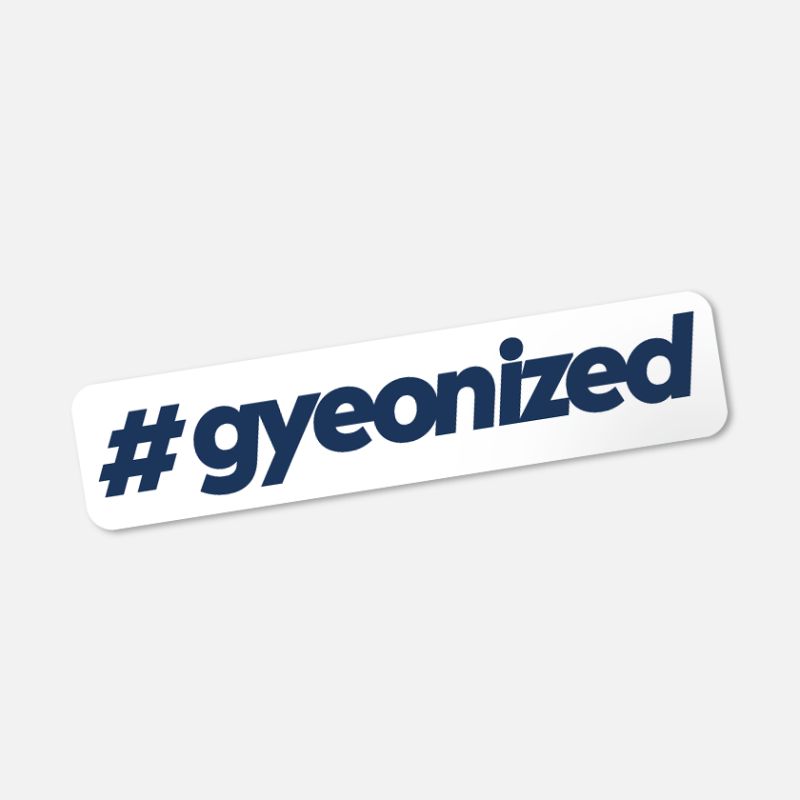 Sticker #gyeonized navy blue